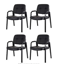 CLATINA 4 Pack Waiting Room Office Guest Chairs with  Leather Padded Arm Rest picture