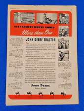 1946 JOHN DEERE TRACTORS MODELS GM D A H B ORIGINAL COLOR PRINT AD - LOT S24 picture