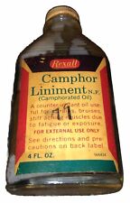 Vintage REXALL Camphor Liniment Oil Empty picture