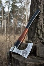 HAND MADE CARBON STEEL HUNTING VIKING HATCHET TOMAHAWK TACTICAL BATTLE READY AXE picture