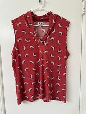 Anne Klein Red Flower Tank Blouse - Size LG picture
