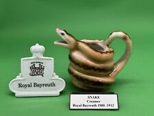 Royal Bayreuth Coiled Snake Creamer Pitcher c.1910,  3.75