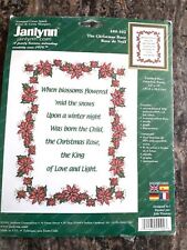 VTG 2001 Janlynn The Christmas Rose Wall 55 102 Stamped Cross Stitch Kit picture
