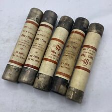 GOULD SHAWMUT OTS40- 40AMP, 600V, ONE-TIME, CLASS K5 FUSE LOT OF 5 picture