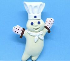 FS New PILLSBURY DOUGHBOY MAGNET - CHEF w RED GINGHAM OVEN MITTS / GLOVES BY B&M picture