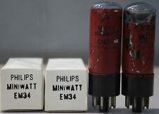2pcs PHILIPS MINIWATT EM34 MAGIC EYE Made in Holland (Code - Km5  A41) picture