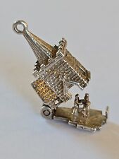 Sterling Silver ~ Church Chapel CHARM ~ OPENS to Priest & Couple ~ VINTAGE picture