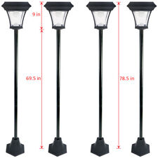 4 Pack 6.5 FT Solar Lamp Post Light w/ 2 SMD LEDs Street Vintage Path Deck Dual picture