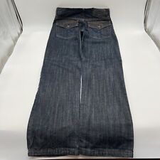 Vintage Y2K Rocawear Baggy Straight Dark Indigo Blue Jeans Evisu Style 33x33