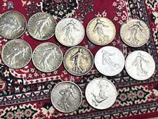 LOT OF 12 FRANCE 1 FRANC COINS 1907 TO 1920 .835 SILVER - DESCRIPTION   #XX108 picture