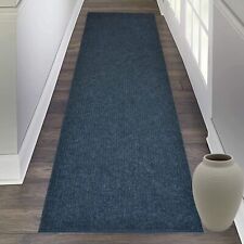 Outdoor Custom Size Tough Collection Blue Skid Resistant Runner Rug (Size By Ft) picture