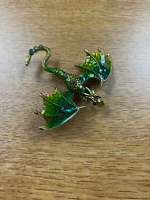 Beautiful Vintage Green Dragon Brooch/Pin picture