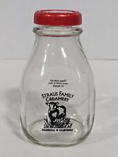 Straus Family Creamery Marshall California 16 FL OZ/473 ML Milk Jug w/Lid picture