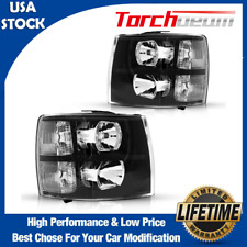 PAIR NEW Headlights Assembly For 2007-2014 Chevy Silverado 2500 3500 & HD Models picture