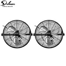 Simple Deluxe 2-Pcs 20'' Wall-Mount Fan High Velocity Commercial Ventilation Fan picture