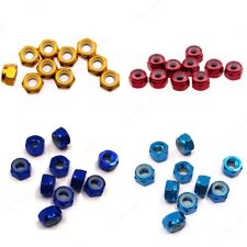 10x M2/M3/M4/M5/M6 Colorful Nylon Insert Self-Lock Nuts CNC Aluminum Locking Nut picture