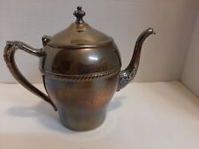 Tea Pot Silver Plate Over Copper hinged lid  C8 picture