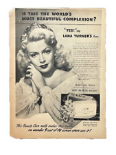 Rare 1940's Vintage Original Lana Turner Movie Star LUX Soap Advertisement picture