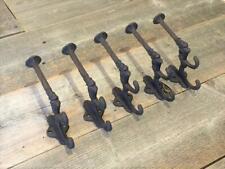 Antique Cast Iron Wall Hooks Victorian Ornate Towel Coat Hat Hangings picture