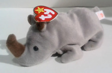VINTAGE TY Beanie Baby Babies Spike The Rhino 1996 MINT CONDITION Rare/Retired picture