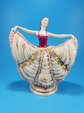 German Muller Volkstedt Dresden Lace Porcelain Ballerina Dancer Figurine picture