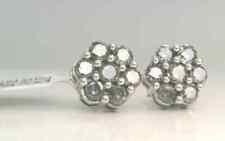 $3500 0.50CT REAL Diamond HALO CLUSTER Stud Earrings SOLID WHITE Gold FLOWER picture