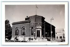 c1940's Post Office Building Cars Denison Iowa IA RPPC Photo Vintage Postcard picture