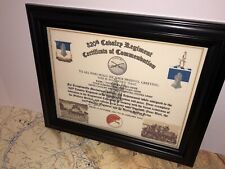 320TH U.S. CAVALRY REGIMENT / COMMEMORATIVE - CERTIFICATE OF COMMENDATION picture