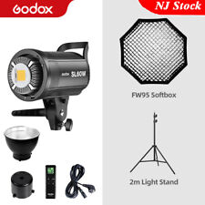 US Godox SL-60W 5600K LED Video Continuous Light+95cm Grid Softbox 2m Stand Kit picture