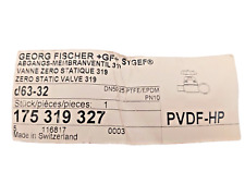 Georg Fischer d63-32 PVDF-HP Zero Static Valve 175 319 327, New/Sealed Package picture