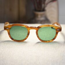 Vintage Johnny Depp sunglasses solid acetate 1960's glasses green tinted lenses picture