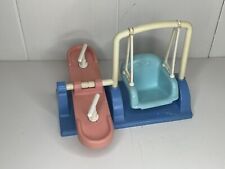 Vtg 1993 Fisher Price Loving Family Dollhouse Teeter Totter Playground Swing Set picture