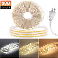 110V COB LED Strip Lights High Density Flexible Tape Cabinet Outdoor Lamp IP67 picture