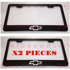 2X Chevy Chevrolet Stainless Steel Metal Finished License Plate Frame Holder picture