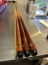 3 Vintage DUFFERIN One Piece Red Maple Leaf Pool Cues Canada Three Pool Cues picture