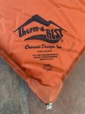 Vintage Therm-A-Rest Orange Camping Mattress Inflatable Sleeping Pad picture