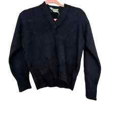 Imperial Vintage 1950s 100% Wool Sweater V-Neck Letterman Chain Stitch  picture