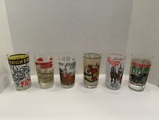 Vintage Lot of 6 Kentucky Derby, Mint Julep Glasses 1975, 78, 80, 87, 88, 89 picture