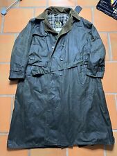 Vintage BARBOUR A600 Olive Wax Trench Coat C44 Sz 44  Double Breasted picture