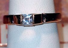 Gorgeous 18kt Electroplate Ring With Cubic Zirconia Stone  Size 7 picture