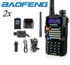 Two (2x)-Baofeng UV-5R V2+ Dual-Band Two-way Radio Walkie Talkie picture