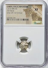 CINDYA CARIA Halicarnassus 510-480 BC Ketos AR Hecte Silver NGC XF picture