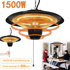 Electric Hanging Patio Heater 1500W 360°Heating & Overheat Protection Waterproof picture