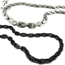 Stainless Steel Men's Classic Marina Chain Link Necklace 24