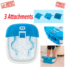 Deluxe Foot Spa Bath Massager Heat Soaker Massage Bubble Built-In Storage+3 Tool picture