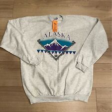 NWT Vintage Alaska Mountain Gray Heathered Cotton Sweatshirt Size XL picture