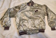 Vintage Light Gray ABC Wide World of Sports Windbreaker Jacket Snap Button SMALL picture