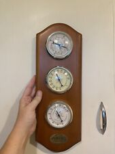Springfield Triple Weather Dial Antique Wooden picture