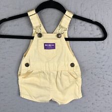 Vintage OshKosh Overalls Baby 6 Months Yellow Cotton USA Made Retro picture
