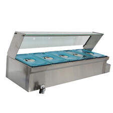Commercial Food Warmer Portable Steam Table Countertop 5 Pots Soup Station /110V picture